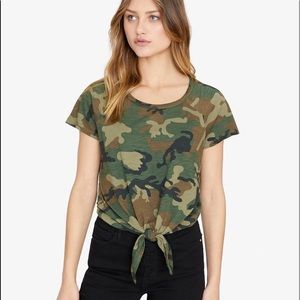 NWT SANCTUARY Lou Tie Tee Love Camo